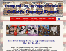 Tablet Screenshot of collettscountrykennel.com